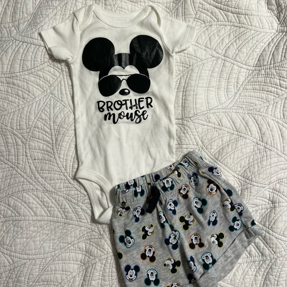 Baby boy brother mouse outfit